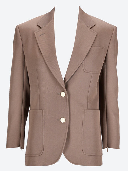Heavy wool tricotine blazer