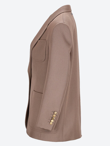 Heavy wool tricotine blazer