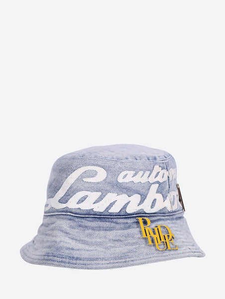 Chapeau de seau en denim Lamborghini