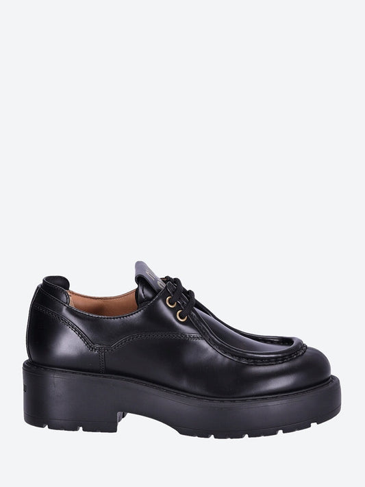  Leather lace-up shoes WOMEN-SHOES LOAFERS MIU MIU SMETS