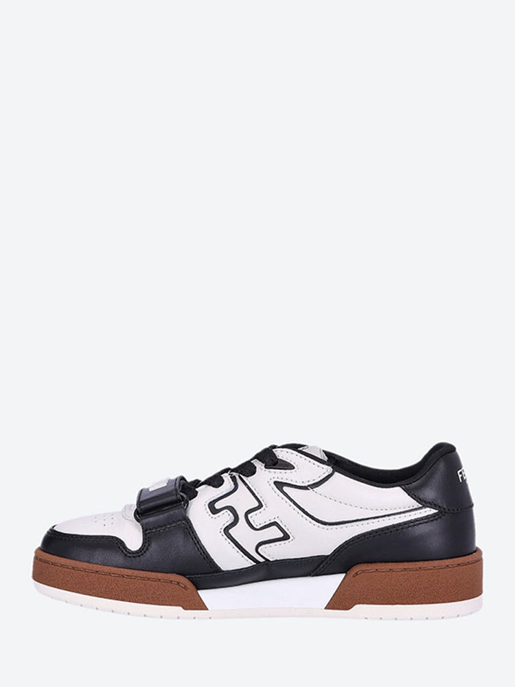 Logo leather low top sneakers 4