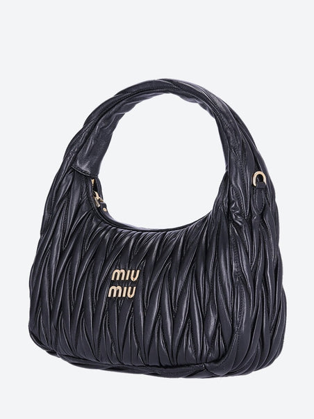 Matelasse leather handbag