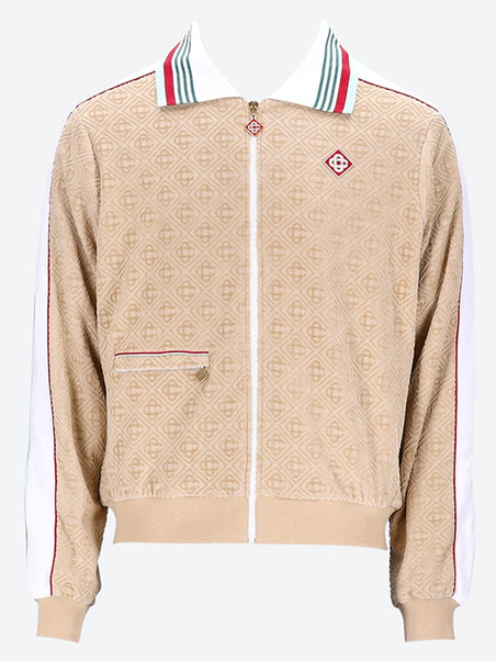 Veste en velours monogramme