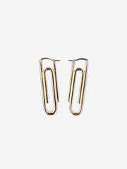 Paperclip earrings gold ring ref: