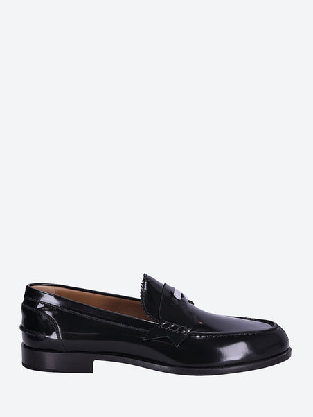 Penny flat calf leather loafers