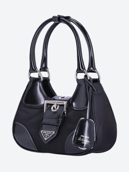 Sac à main en cuir Prada Moon Re-nylon