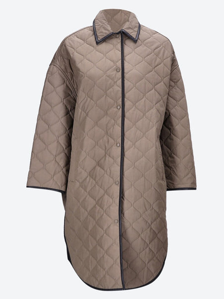 Quilted cocoon coat