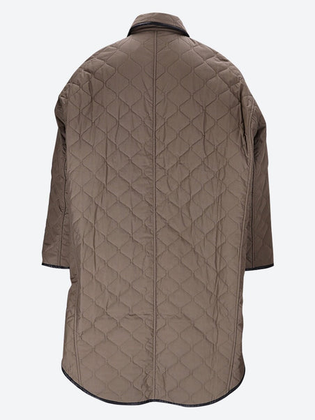 Quilted cocoon coat