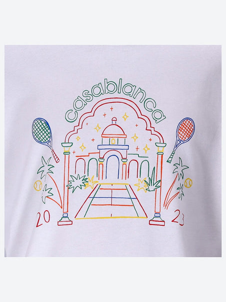T-shirt du temple arc-en-ciel Crayon