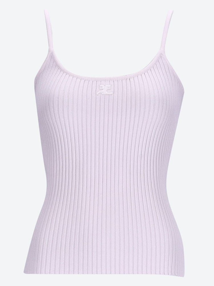 COURREGES WOMEN-CLOTHING TOP Reedition rib knit tank top
