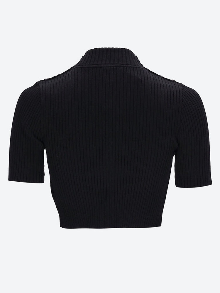 Rib knit crop sweater 2