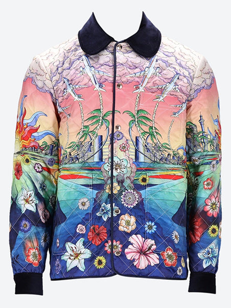Satin printed hunting jacket