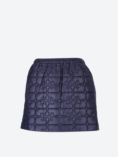 Shiny quilt mini skirt