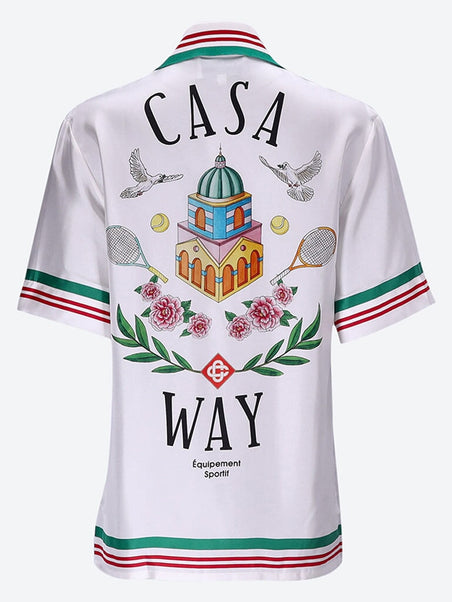 Silk Twill Tripted Shirt