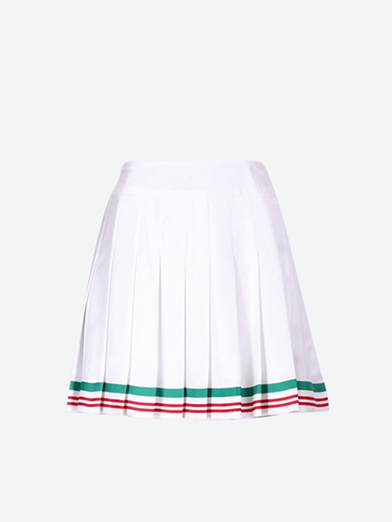 Silk twill printed tennis skirt 1