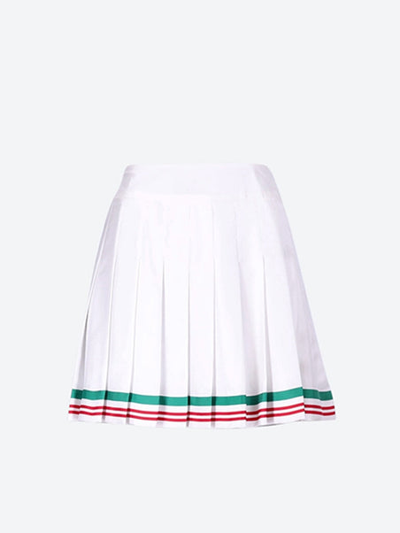 Silk twill printed tennis skirt