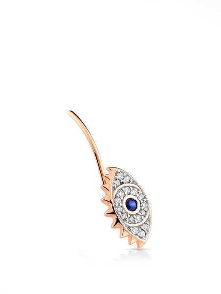 Solo ajna sapphire and diamond earrings