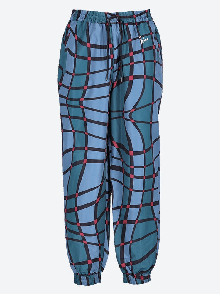 by Parra Squared Waves Pattern Track Pants - Multi Check | Flatspot