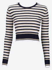 Striped crop sweater ref: