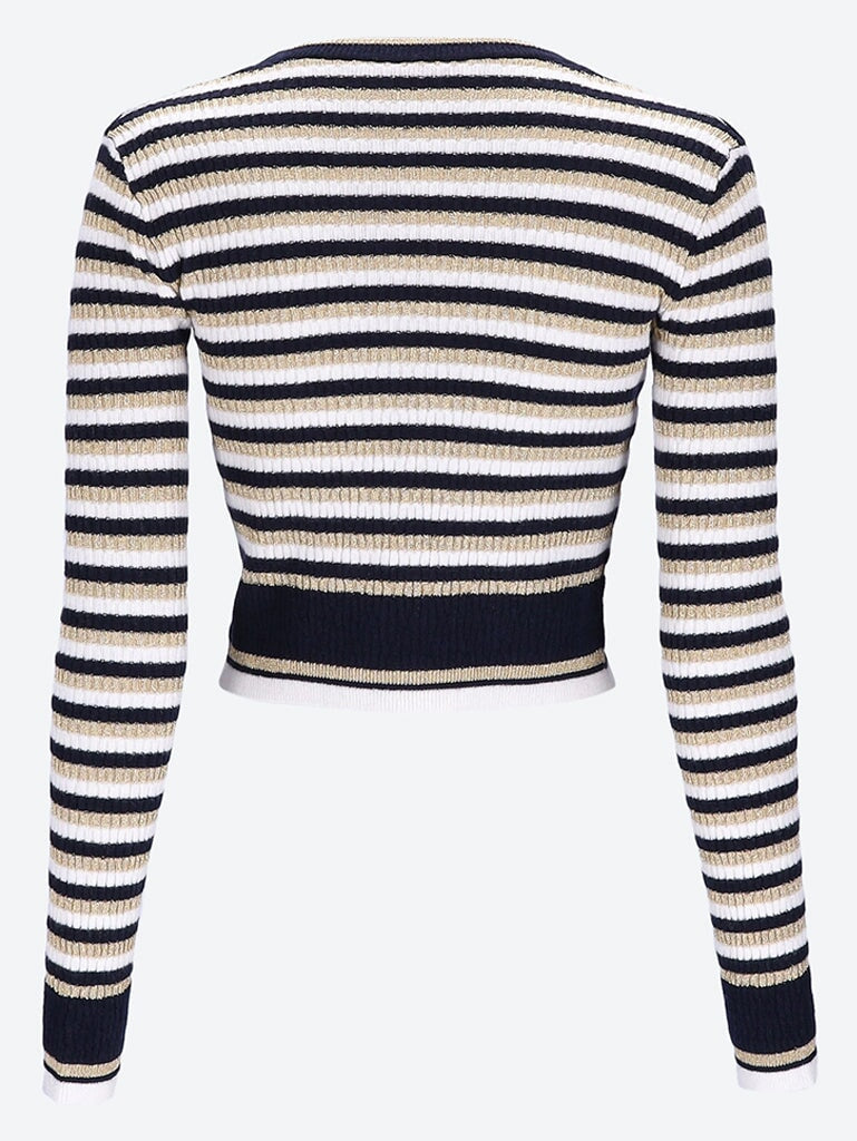 Striped crop sweater 3