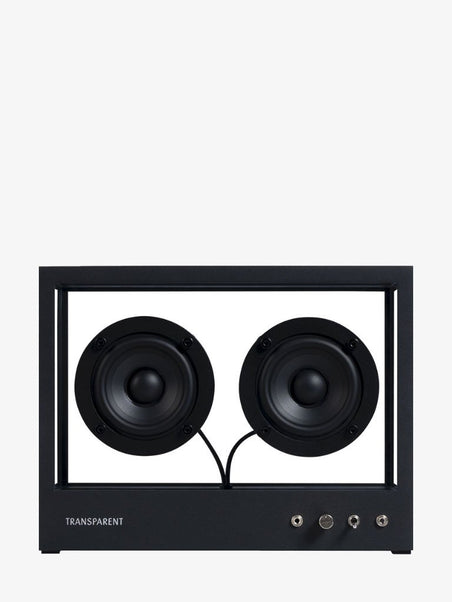 Aluminium temp glass small transparent speaker