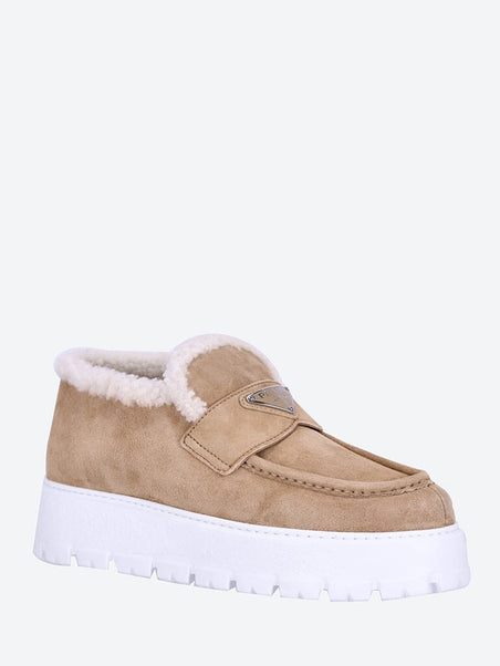 Mocassins en cuir en daim