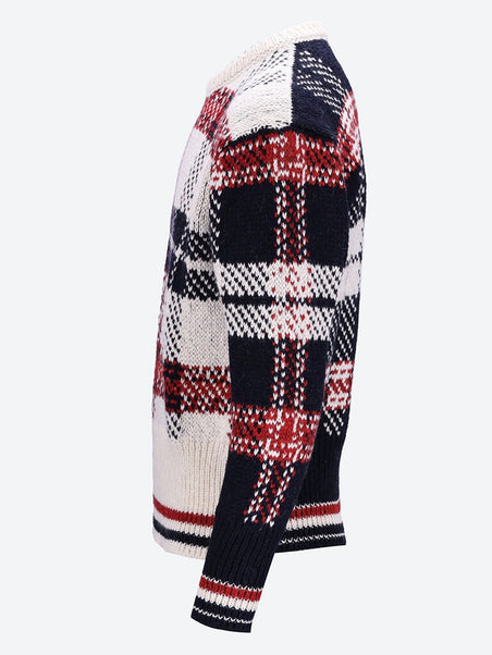 TB Tartan Classic Crewneck Pull