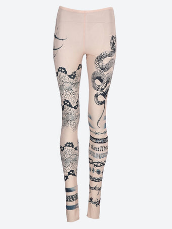 Trompe l'oeil tatoo leggings