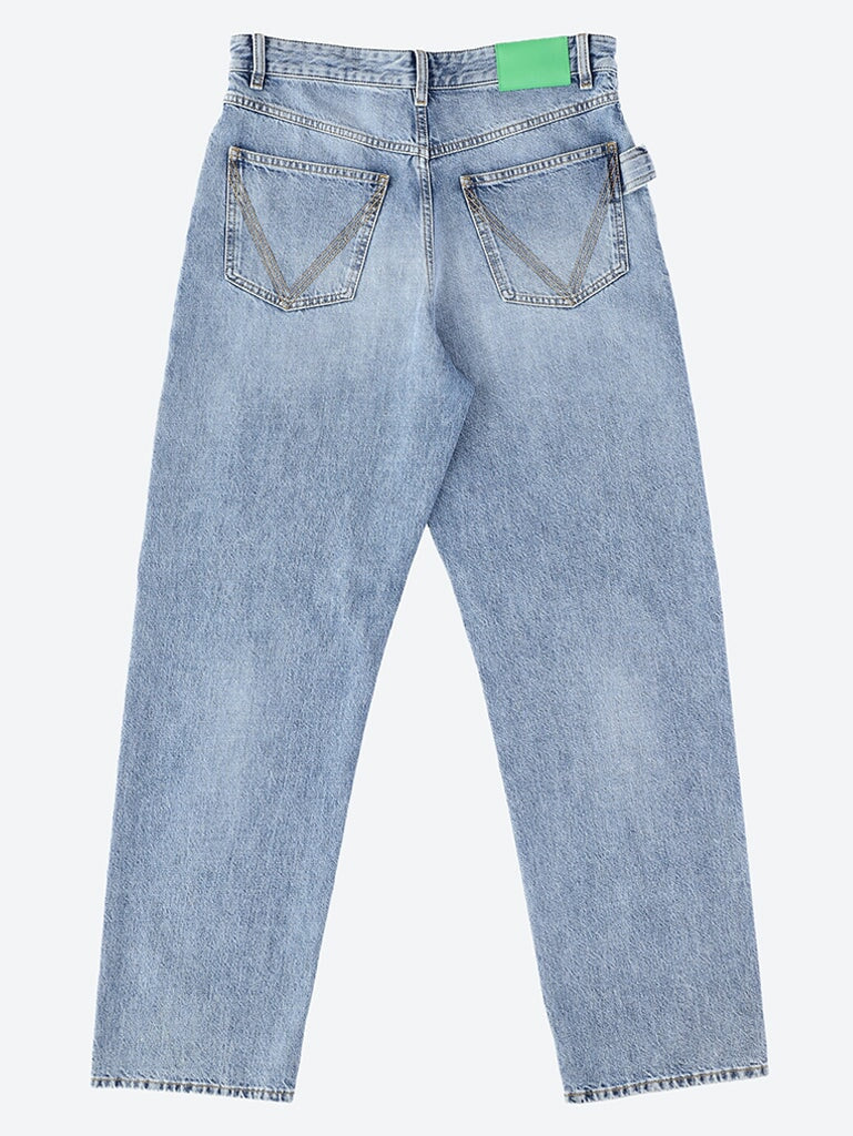 Vintage indigo wash wide leg jeans 2