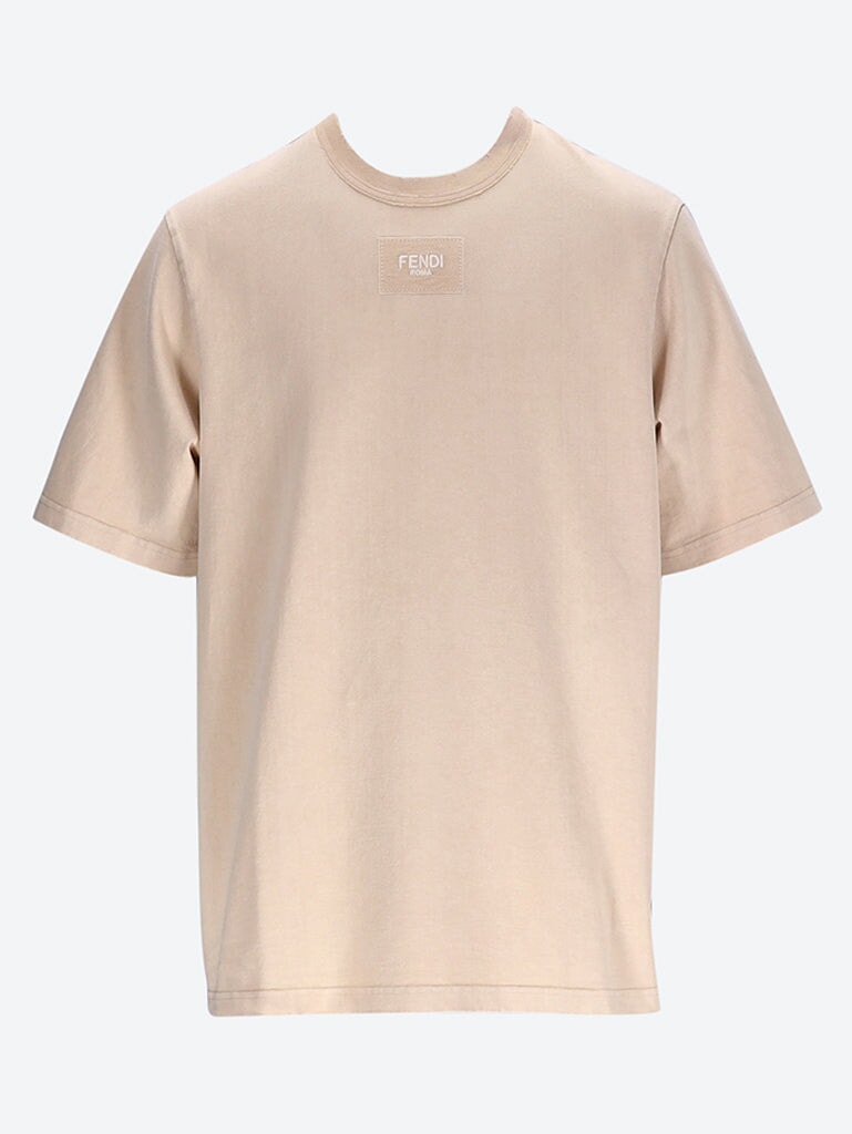 Washed embroidered label t-shirt 1