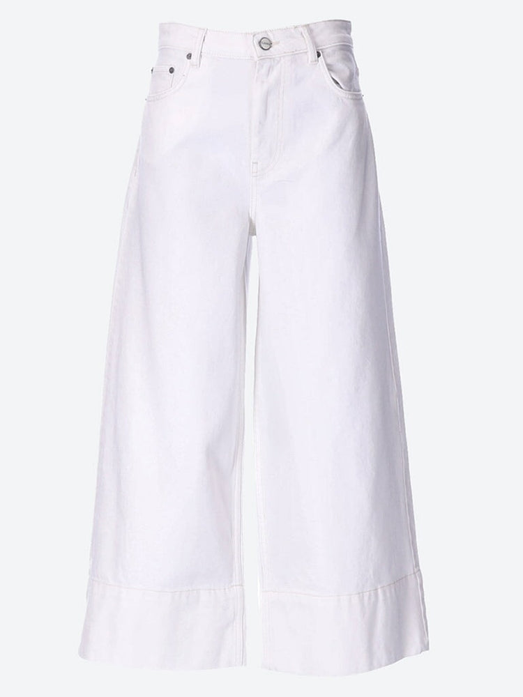 White denim cropped jeans 1